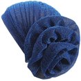 thumbnail image 3 of D-GROEE Shiny Flower Turban Shimmer Chemo Cap Hairwrap Headwear Beanie Hair Scarf, 3 of 7