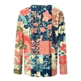 thumbnail image 4 of T-shirt Imprimé à Manches Longues pour Femmes, Col Rond, Polyester Léger, Coupe Régulière, Haut d'Été Respirant, Usage Quotidien Décontracté, 4 of 5