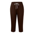 thumbnail image 5 of Women Casual Pants Plus Size Casual Pants With Pockets Soft Stretchy Yoga Trousers For Comfortable Athletic Wear And Everyday, 5 of 7
