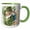 Green/White, variant on 3drose, Clapsaddle – Father Holly with Angel, 11oz Mug