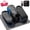 Blue, variant on Funslim Under Desk Elliptical Exercise Machine,Leg Exerciser While Sitting, Quiet Portable Electric Seated Pedal Exerciser,Fully Assembled with Remote Control & 12 Adjustable Speeds