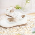 thumbnail image 4 of LIUJUNSHOP Toddler Little Girl Mary Jane Dress Shoes Ballet Flats for Girl Party School Shoes Bowknot Princess Shoes White 2-2.5 Years, 4 of 8