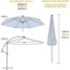thumbnail image 4 of Cantilever Parasol Cover 420D Oxford Garden Parasol Cover Umbrella Cover Parasol Cover Waterproof Dust/UV/Weatherproof 265*40*70cm Large, 4 of 4