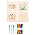 thumbnail image 2 of hengtong Kids Embroidery Puzzle Wooden Lacing Toy Threading Board Dress Up Skills Pattern Butterfly, 2 of 9