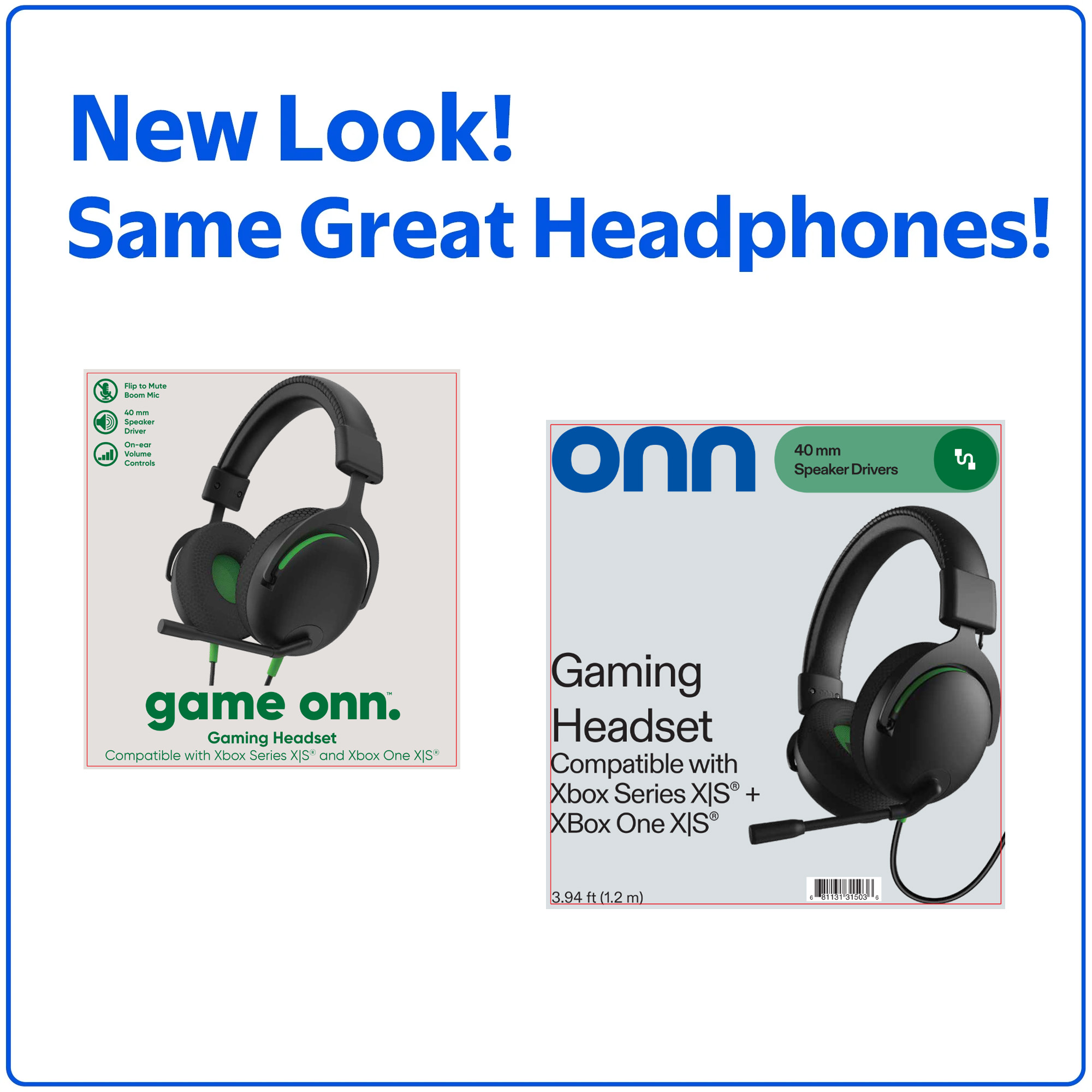 onn Wired Gaming Headset for Xbox Series X/S, Black & Green photo 6