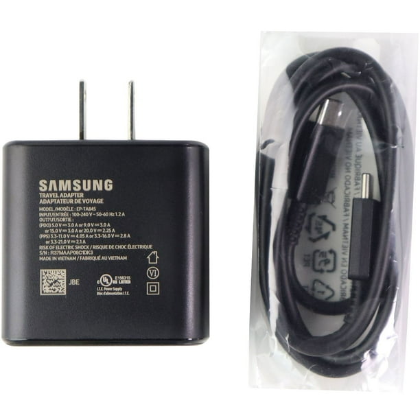 Adaptateur secteur Samsung 45W + câble USB-C