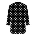 thumbnail image 5 of Xdegoge T Shirts for Women V Neck 3/4 Sleeve Abstract Print Regular Fit Casual Tops Quarter Sleeved Tees Raglan Sleeve Daily Lounge Outfits, 5 of 6