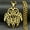 Gold color, variant on Slavic Veles God Symbol Warding Bear Paw Charms Pendants Talisman Amulet Jewelry For 14K Yellow Gold Necklaces