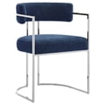 thumbnail image 6 of Modway Huron Dining Accent Chair in Silver Navy, 6 of 10