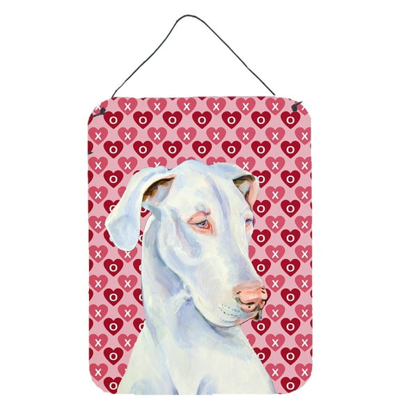 Carolines Treasures LH9131DS1216 Great Dane Hearts Love and Valentines Day Portrait Wall or Door Hanging Prints 12WX16H