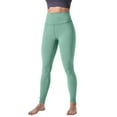 thumbnail image 2 of Fulijie Solid Color Activewear Stretch Sport Yoga Yoga Pants for Women, Size S-3XL, Big&Tall, Green, Women's Solid Color Fashionable Casual Sports Hip Lifting High Elastic Tight Yoga Pants, 2 of 6