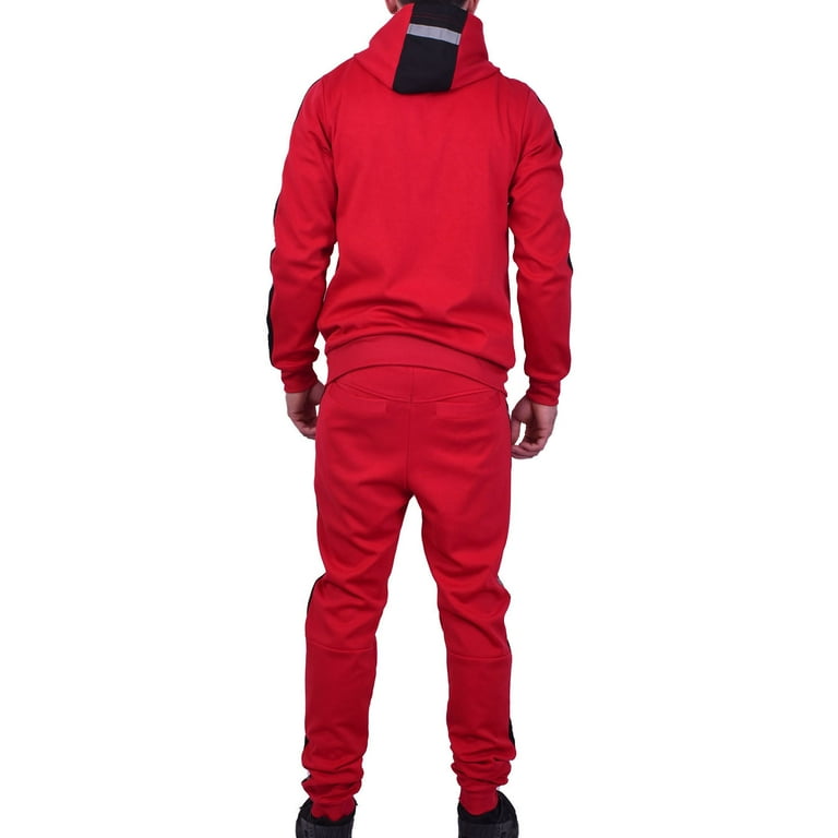 Riflessi Men's Athletic Sports Casual 2 Piece Reflective Tracksuit