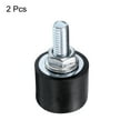 thumbnail image 3 of 2pcs M6x18mm Thread Studs Rubber Shock Zinc Plated 20x15mm Male Female 2pcs M6 Lock Nuts, 3 of 6