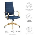 thumbnail image 4 of Jive Gold Stainless Steel Highback Office Chair, 4 of 9