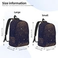 thumbnail image 4 of Daiia Gold Black Glitter Vintage Canvas Backpack for Men and Women ,Hiking Backpack,Travel Laptop Bag for School,Large Capacity Backpack, 4 of 8