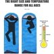 thumbnail image 4 of Sacos de Dormir para Adultos Mochila Ligero Impermeable - Saco de Dormir para Clima Frío para Niñas Niños Hombres para Camping Cálido Senderismo Viajes al Aire Libre Caza con Bolsas de CompresiónAzul Cielo esquí esquí Gafas de esquí, 4 of 5