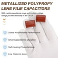 thumbnail image 3 of 50pcs CBB22 Capacitor 400V 225J 2.2UF Metallized Polypropylene Film Capacitors, 3 of 6