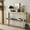 Black/Natural, variant on Safavieh Sigurd Scandinavian Wood and Leather Console Table, Black/Natural