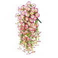 thumbnail image 2 of 4Pcs Pink Outdoor Courtyard Artificial Flowers, 75cm/29.52In Christmas Wall Hanging Flowers Rattan, Eucalyptus Morning Glories, Silk Flowers, Home Wedding, Wedding Decoration, 2 of 3