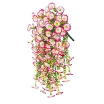 1Pc Pink Outdoor Courtyard Artificial Flowers, 75cm/29.52In Christmas Wall Hanging Flowers Rattan, Eucalyptus Morning Glories, Silk Flowers, Home Wedding, Wedding Decoration