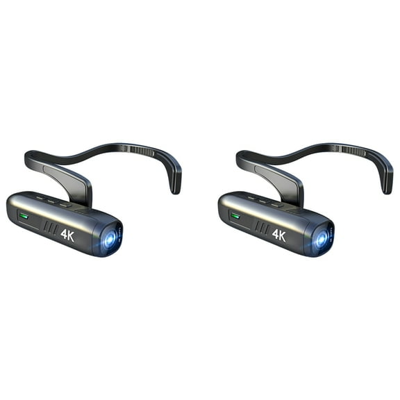 2X 4K 30FPS Head Mounted Camera Wearable WiFi Video Camcorder Camera 120°Wide Angle Lens Anti-Shake APP Control Camera