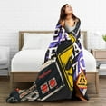 thumbnail image 5 of DouZhe Ultra-Soft Micro Fleece Lightweight Flannel Bed Blanket, Game Time Gamer Zone Print Cozy Warm Throw Blankets, 60"x50", 5 of 7