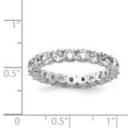 thumbnail image 2 of Primal Silver Sterling Silver Rhodium-plated Cubic Zirconia Eternity Band, 2 of 4