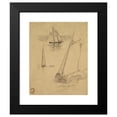 thumbnail image 2 of Winslow Homer 15x17 Black Modern Framed Museum Art Print Titled - Three Sketches of Schooners (ca 1880), 2 of 5