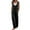 Black womens jumpsuits, variant on Wycnly Womens Jumpsuits Loose Breathable Wide Leg Tank Long Jumpsuits with Pocket Casual Plain V-Neck Sleeveless Long Summer Rompers Khaki m
