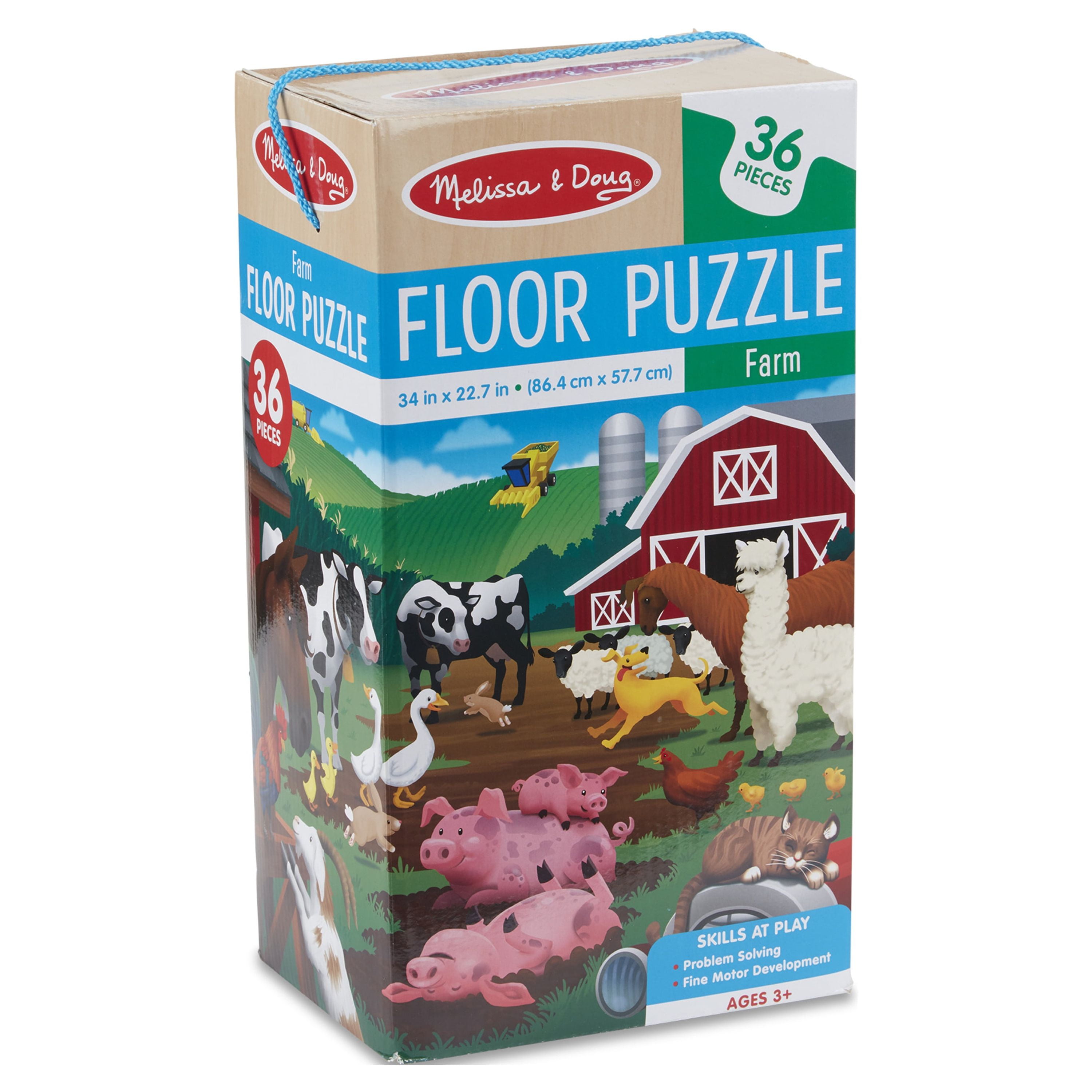 Djeco Giant Floor Puzzle 36 Piece: Animal Parade – Growing Tree Toys