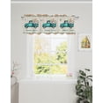 thumbnail image 3 of Curtain Valances for Windows, Easter Rabbit Eggs on Truck Wood Board Retro Texture Rod Pocket Valance Window Treatments Short Curtains for Kitchen Bathroom Living Room 54 x 18 Inches, 1 Panel, 3 of 6