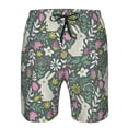thumbnail image 3 of Fuzoiu Retro Bunny Floral Print Men's Beach Shorts,Men's Swim Trunks,Quick Dry Board Shorts with Pockets,Men's Bathing Suits for Surfing, Running, and Casual Wear-Large, 3 of 6