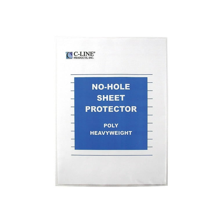 C-Line® 8.5 x 11 No-Hole Heavyweight Poly Sheet Protectors, 3 Packs of 25