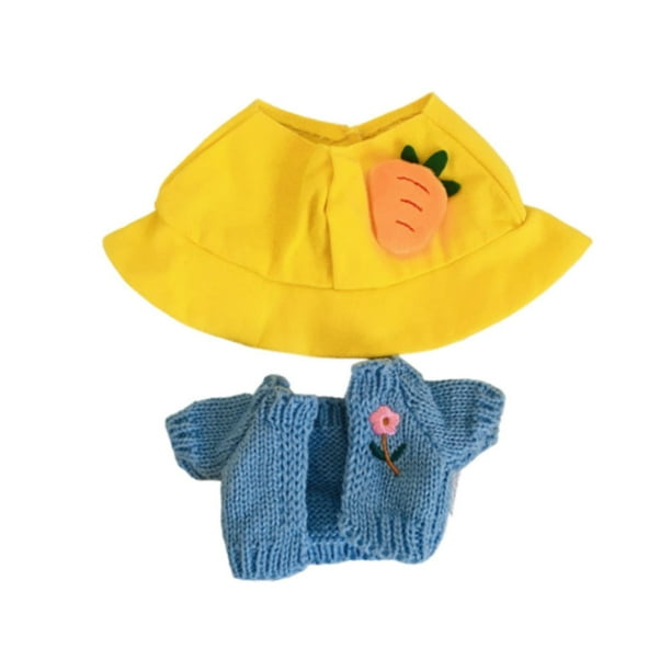 2 piezas de ropa para muñecas con sombrero, conjuntos para muñecas de 20 cm, muñecas para niñas y muñecas para niños. Flor roja