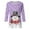 4-Purple, variant on Fiaer Christmas T Shirts for Women Oversized 3/4 Sleeve Crew Neck Snowman Snowflakes Graphic Holiday Graphic Tee Fall Loose Fit Casual Trendy Tops Sky Blue XL