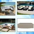 thumbnail image 7 of Covers & All Patio Sectional Sofa set cover 160 GSM PVC Emboss Fabric Outdoor Furniture Table and Chair set cover with Drawstring for Snug Fit (83''W x 52"D x 29''H, Beige), 7 of 7