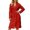 Red_1, variant on Womens Long Pea Coat Notch Lapel Trench Coat Winter Long Jacket with Belt Color: Beige Size: L