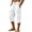 2# White, variant on Linen Capri Pants for Men Big and Tall Classic Straight Leg Cargo Capris Elastic Waist Pull On Cropped Lounge Pants White XL