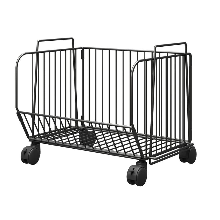 1Easylife Fruit Basket, Rolling Stackable Metal Wire Basket Cart
