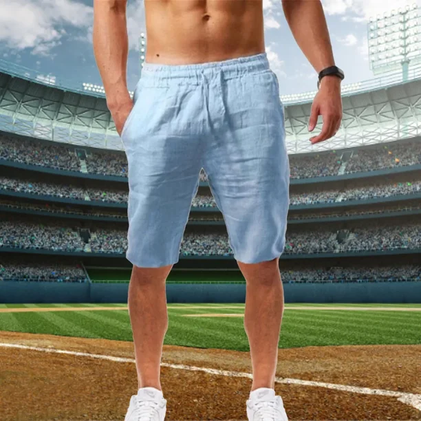 Algodón Pantalones Cortos De Lino Pantalon Corto Algodon Hombre