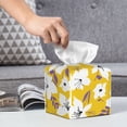 thumbnail image 6 of Tissue Lilies Flowers Box Cover Holder, Square by Xecao - Leather Decorative Organizer for Tabletop, Bathroom, Car, Office, 6 of 8