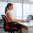 thumbnail image 3 of L-Shaped Integrated Ergonomic Seat Cushion Memory Foam Orthopedic Pad with Coccyx Hollow & Lumbar Support High Back Truck Driver Seat Cushion for Office Desk Chair Car Drivers Long Sitting, 3 of 3