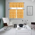 thumbnail image 4 of Orange Plaid Kitchen Curtains Sets for Windows 24 Inch Length, Watercolor Grid Checker Gingham Farmhouse Rod Pocket Window Treatments Tier Curtains and Valances Set for Bedroom/Bathroom, 4 of 8
