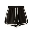 thumbnail image 5 of Women's Sweat Shorts with Pockets Cotton Drawstring Summer Workout Casual Lounge Shorts by Yigetop Black L, 5 of 5
