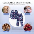 thumbnail image 7 of KLL Wine Glasses And Cocktails Sleepwear Mens Flannel Pajamas,Long Cotton Pj Set, 7 of 7