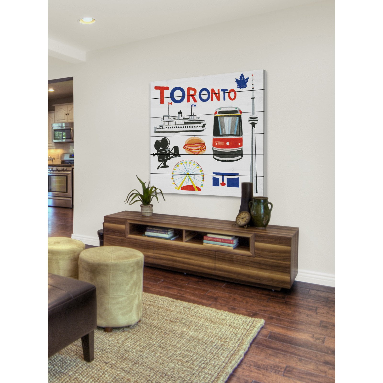 Marmont Hill 'Toronto Motif' by Molly Rosner Painting Print on White Wood