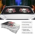 thumbnail image 5 of KAKALAD Sugar Skull Flower 02 Folding Aluminum Windshield Car Sun Shades 51"x 27.5", 5 of 9
