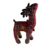 18" Country Cabin Red Tartan Plaid Plush Jingle Bell Reindeer Christmas Figure