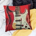 thumbnail image 2 of SHANXI Throw Pillow Covers Guitar Rocked Music Quotes Words Musical Instruments 12x12in, 2 of 5