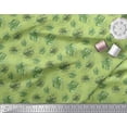thumbnail image 3 of Soimoi Green Cotton Cambric Fabric Monstera Leaves Print Fabric by the Yard 58 Inch Wide, 3 of 3